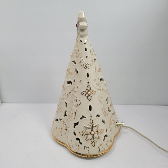 Lenox Florentine and Pearl Jeweled Lighted Tree Christmas Musical TESTED-WORKS - Picture 3 of 7